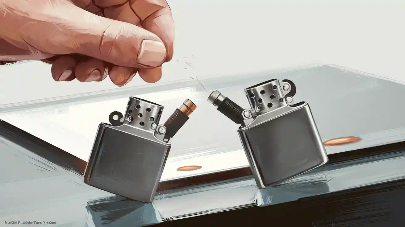 Transfer butane from one torch lighter to another